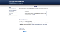 Desktop Screenshot of clickbanksuccessforum.com